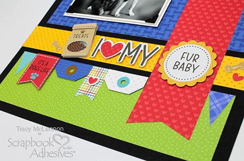 Layered Fur Baby Layout by Tracy McLennon for Scrapbook Adhesives by 3L