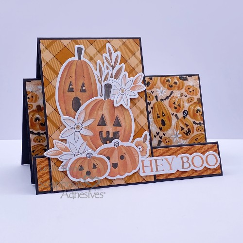 Hey Boo Halloween Fun Fold Card by Leslie Turner for Scrapbook Adhesives by 3L