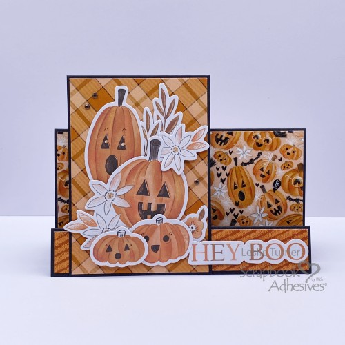 Hey Boo Halloween Fun Fold Card by Leslie Turner for Scrapbook Adhesives by 3L