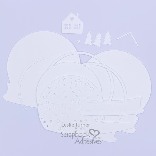 Shaped Snowglobe Card by Leslie Turner for Scrapbook Adhesives by 3L