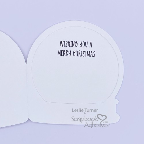 Shaped Snowglobe Card by Leslie Turner for Scrapbook Adhesives by 3L