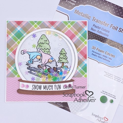 Snowglobe Shaker Card by Leslie Turner for Scrapbook Adhesives by 3L