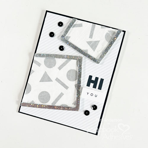 Hi You Paper Napkin Card by Teri Anderson for Scrapbook Adhesives by 3L 