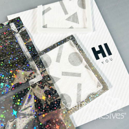 Hi You Paper Napkin Card by Teri Anderson for Scrapbook Adhesives by 3L 
