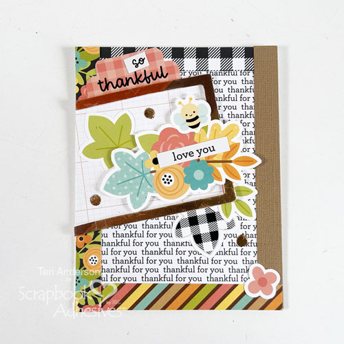 Fall So Thankful Card by Teri Anderson for Scrapbook Adhesives by 3L
