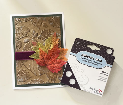 Embossed and Inked Fall Card by Yvonne van de Grijp for Scrapbook Adhesives by 3L