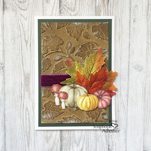 Embossed and Inked Fall Card by Yvonne van de Grijp for Scrapbook Adhesives by 3L
