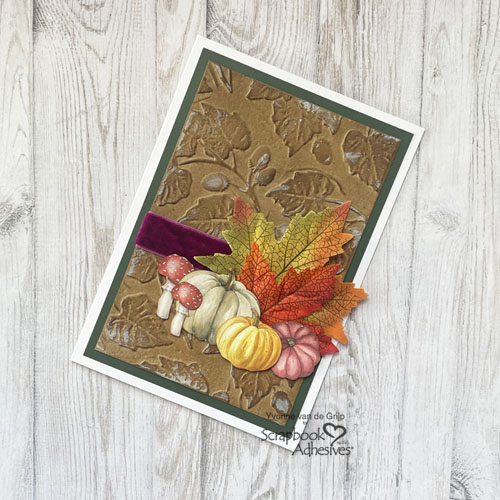 Embossed and Inked Fall Card by Yvonne van de Grijp for Scrapbook Adhesives by 3L