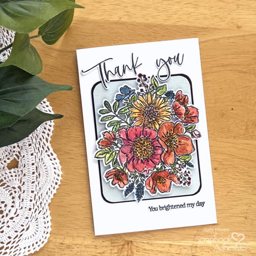 Floral Thank You Card by Judy Hayes for Scrapbook Adhesives by 3L 