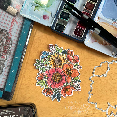 Floral Thank You Card by Judy Hayes for Scrapbook Adhesives by 3L 