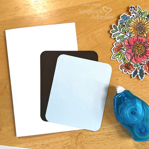 Floral Thank You Card by Judy Hayes for Scrapbook Adhesives by 3L 