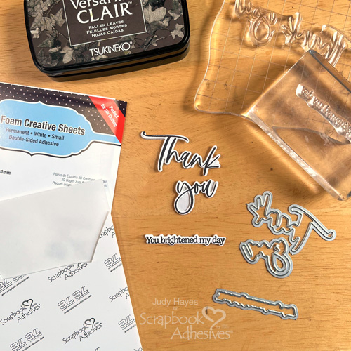 Floral Thank You Card by Judy Hayes for Scrapbook Adhesives by 3L 