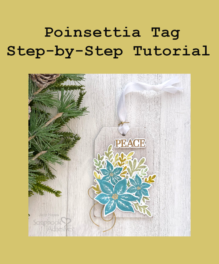 Poinsettia Tag by Judy Hayes for Scrapbook Adhesives by 3L Pinterest