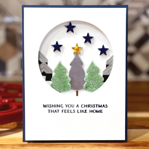 Christmas Scene Shadow Box Card by Jennifer Ingle for Scrapbook Adhesives by 3L 