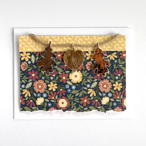 Leaf Banner Thank You Card by Margie Higuchi for Scrapbook Adhesives by 3L 