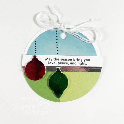 Foiled Holiday Circle Gift Tags by Teri Anderson for Scrapbook Adhesives by 3L 
