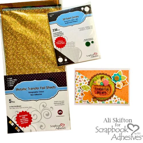 Thankful for You Shaker Card by Ali Skifton for Scrapbook Adhesives by 3L 