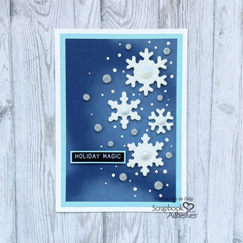 Holiday Magic Snowflake Card by Yvonne van de Grijp for Scrapbook Adhesives by 3L 