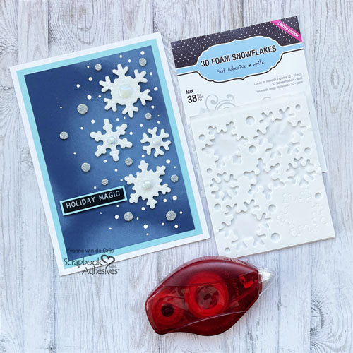 Holiday Magic Snowflake Card by Yvonne van de Grijp for Scrapbook Adhesives by 3L 