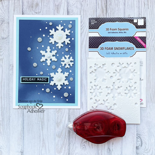 Holiday Magic Snowflake Card by Yvonne van de Grijp for Scrapbook Adhesives by 3L 
