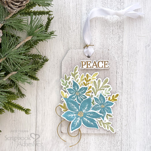 Poinsettia Tag by Judy Hayes for Scrapbook Adhesives by 3L