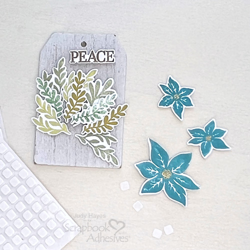 Poinsettia Tag by Judy Hayes for Scrapbook Adhesives by 3L