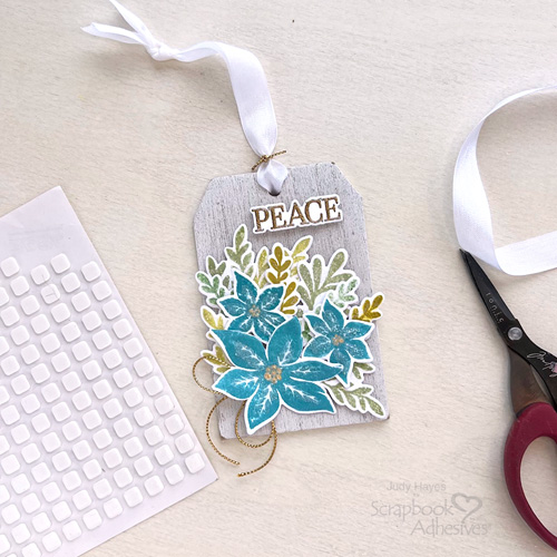 Poinsettia Tag by Judy Hayes for Scrapbook Adhesives by 3L