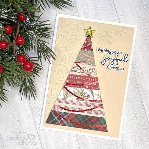 Joyful Christmas Card by Judy Hayes for Scrapbook Adhesives by 3L 