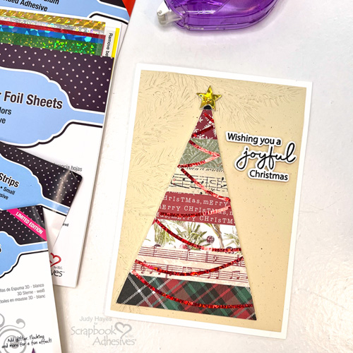 Joyful Christmas Card by Judy Hayes for Scrapbook Adhesives by 3L 