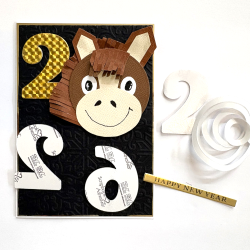 2026 Year of the Horse Card by Margie Higuchi for Scrapbook Adhesives by 3L
