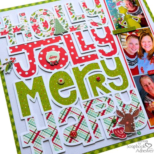 Holly Jolly Merry Happy Layout by Ali Skifton for Scrapbook Adhesives by 3L 