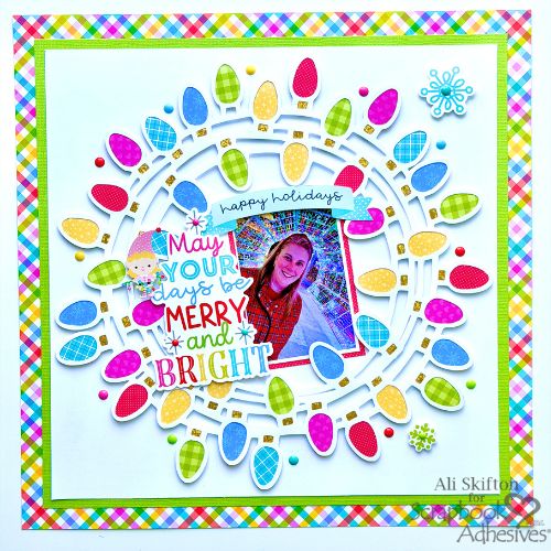 Merry and Bright Lights Layout by Ali Skifton for Scrapbook Adhesives by 3L