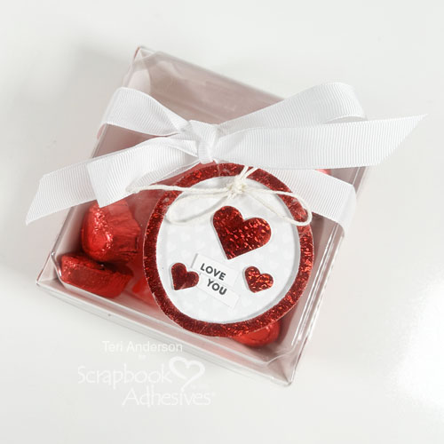 Valentine Foiled Circle Gift Tag by Teri Anderson for Scrapbook Adhesives by 3L
