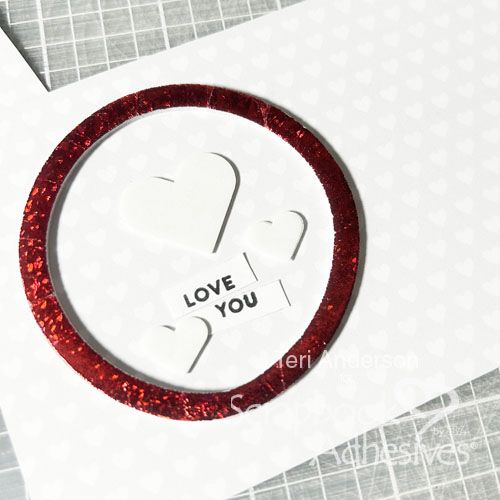 Valentine Foiled Circle Gift Tag by Teri Anderson for Scrapbook Adhesives by 3L