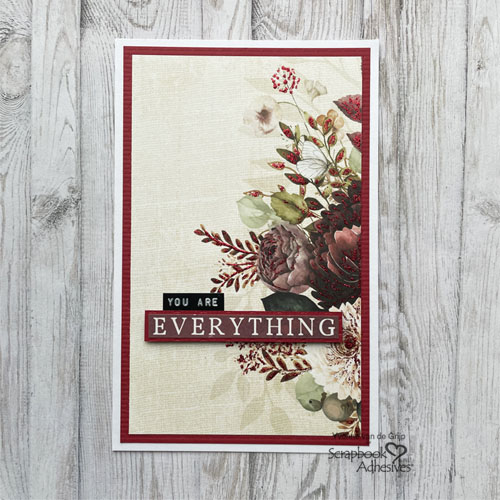 Glittered You are Everything Card by Yvonne van de Grijp for Scrapbook Adhesives by 3L 