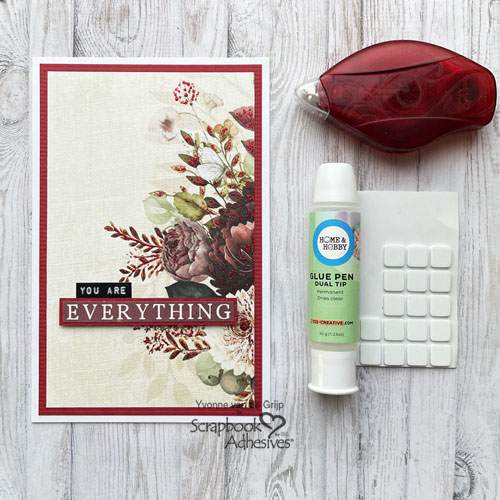 Glittered You are Everything Card by Yvonne van de Grijp for Scrapbook Adhesives by 3L 