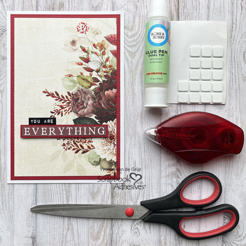 Glittered You are Everything Card by Yvonne van de Grijp for Scrapbook Adhesives by 3L 