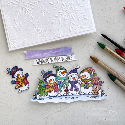 Snowman Warm Wishes Card by Judy Hayes for Scrapbook Adhesives by 3L 