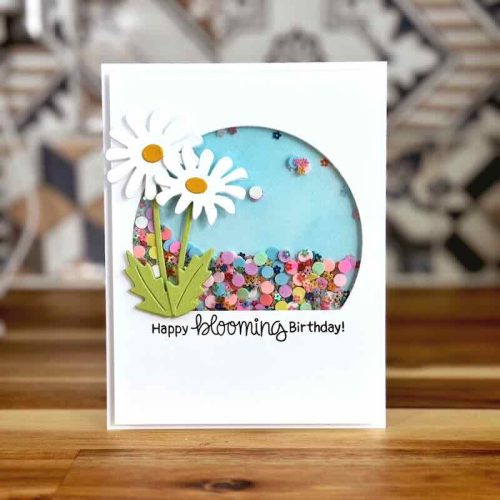 Shaking Up a Blooming Birthday Card by Jennifer Ingle for Scrapbook Adhesives by 3L 