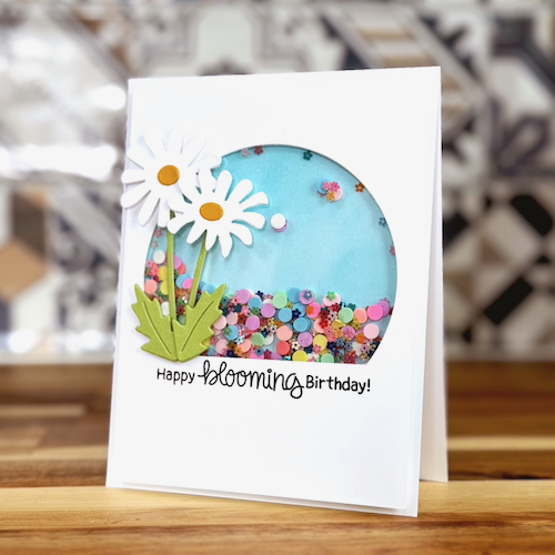 Shaking Up a Blooming Birthday Card by Jennifer Ingle for Scrapbook Adhesives by 3L 