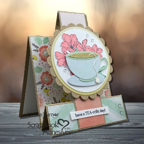 TEA-riffic Friendship Card by Leslie Turner for Scrapbook Adhesives by 3L