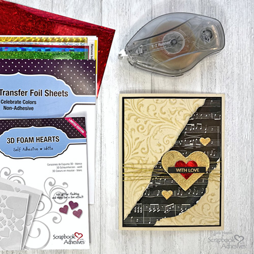 Gold Thread With Love Card by Judy Hayes for Scrapbook Adhesives by 3L 