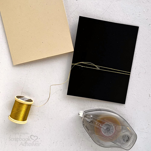 Gold Thread With Love Card by Judy Hayes for Scrapbook Adhesives by 3L 