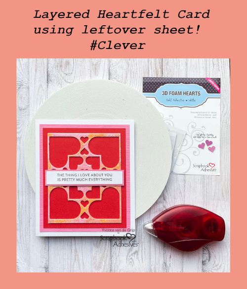 Layered Heartful Card by Yvonne van de Grijp for Scrapbook Adhesives by 3L 