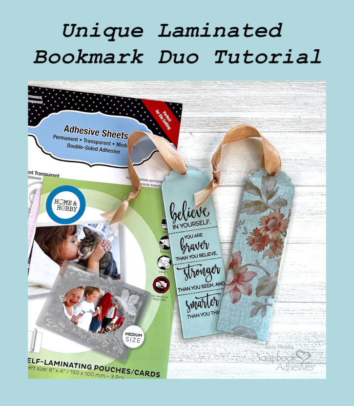 Unique Laminated Bookmark Duo by Judy Hayes for Scrapbook Adhesives by 3L Pinterest 