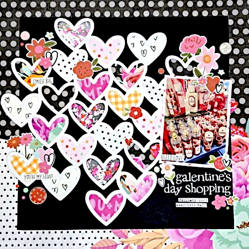Galentine's Day Shopping Layout by Kristin Rizzo for Scrapbook Adhesives by 3L 