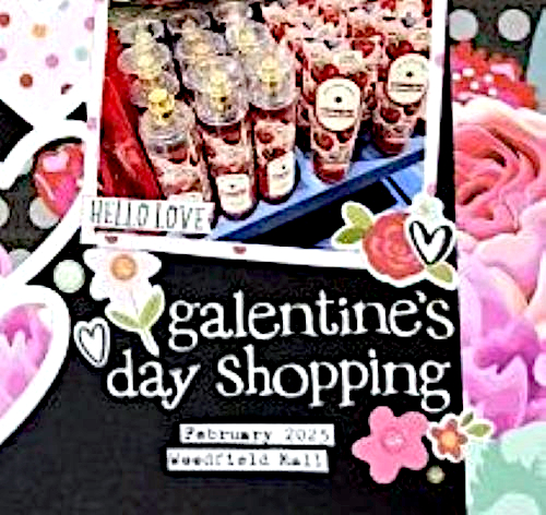 Galentine's Day Shopping Layout by Kristin Rizzo for Scrapbook Adhesives by 3L 