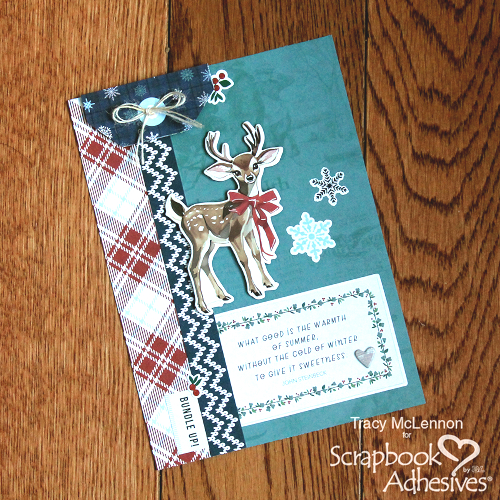 Simple Winter Card by Tracy McLennon for Scrapbook Adhesives by 3L