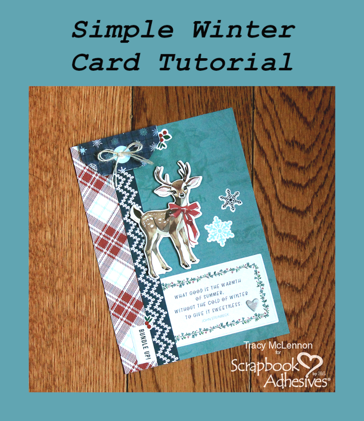 Simple Winter Card by Tracy McLennon for Scrapbook Adhesives by 3L Pinterest