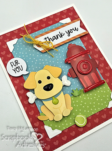 Fur You Thank You Doggie Card by Tracy McLennon for Scrapbook Adhesives by 3L 